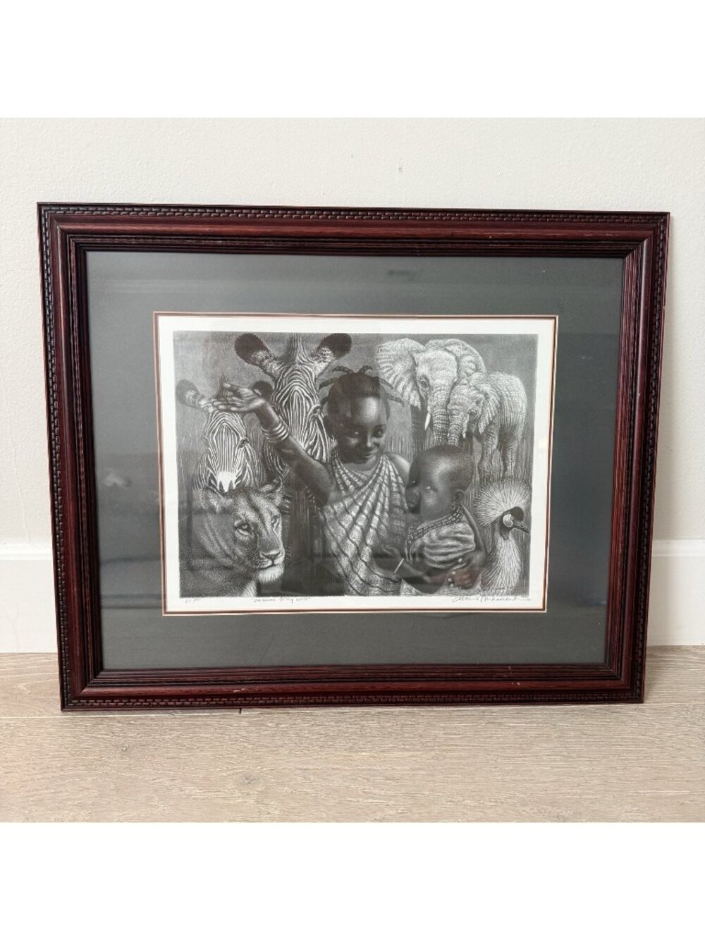 Albert Mukasa Wilson Pencil Print 62/500 Signed Framed Welcome to My World